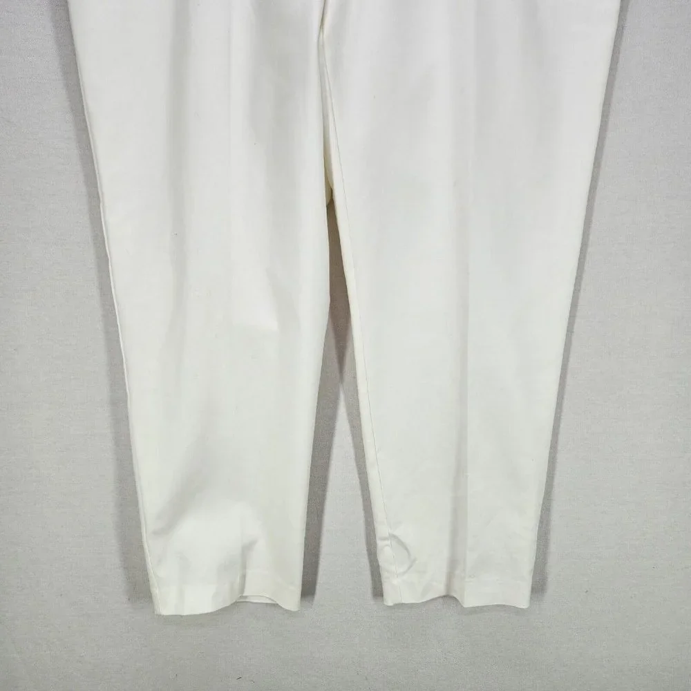 Liz Claiborne Womens Ankle Capri Stretch Pants Size 18 Career Emma Classic White - Picture 10 of 15